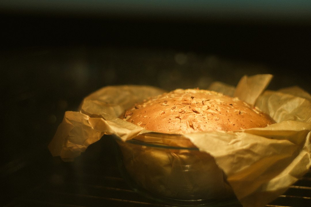 baking bread in oven