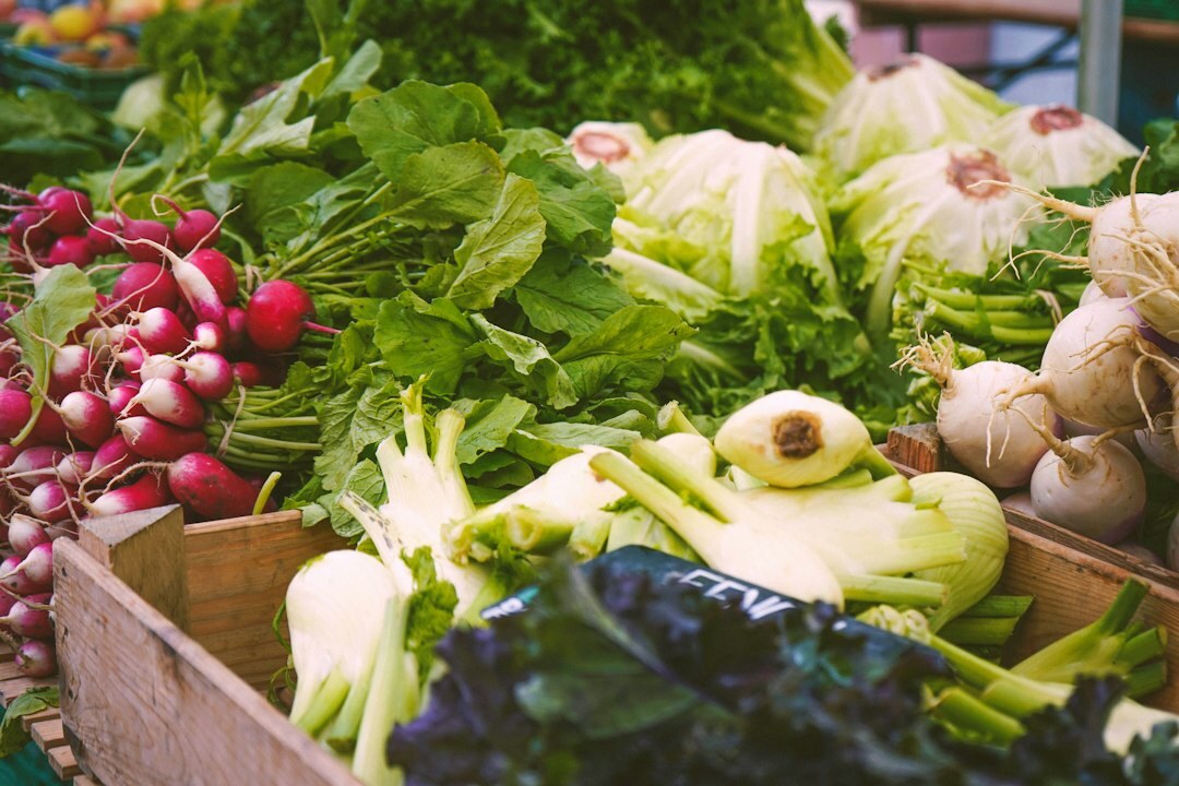 fresh vegetables on market
