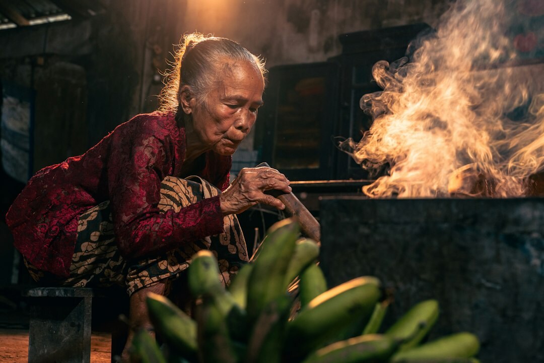 grandma cooking traditional meal