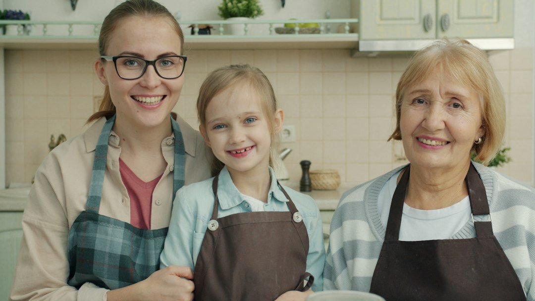 family cooking together